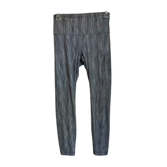 Lululemon Wunder Under Luon Arrow Jacquard Silver Size 6 - Picture 1 of 7